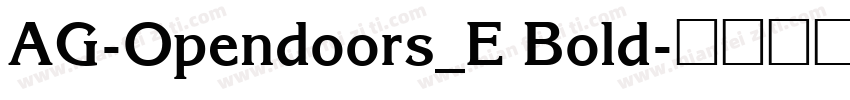 AG-Opendoors_E Bold字体转换